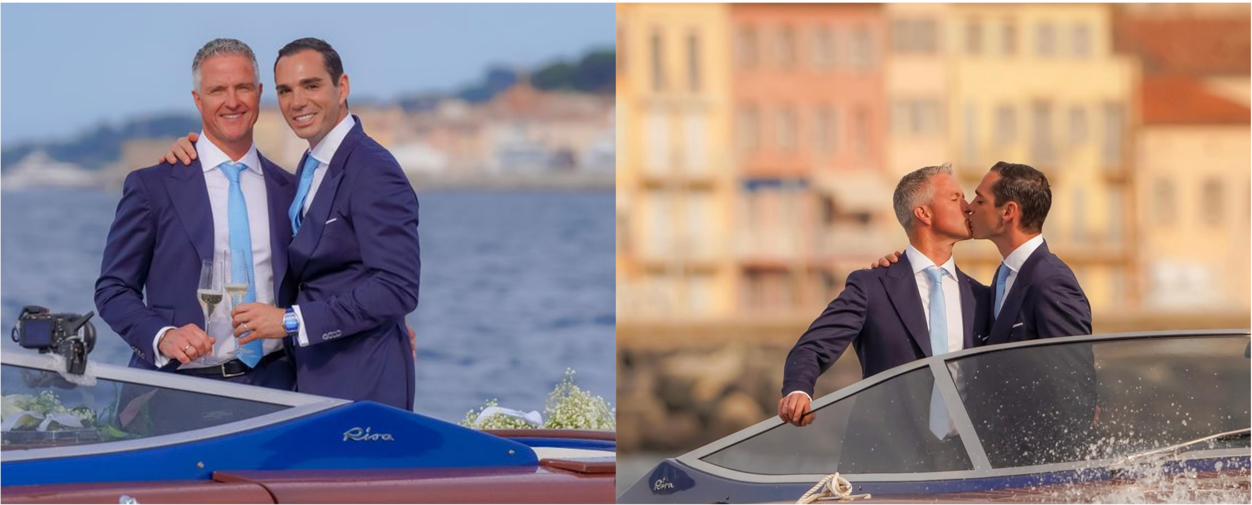 El expiloto de la F1, Ralf Schumacher, y el político, Étienne Bousquet-Cassagne, se casan en la Riviera Francesa 